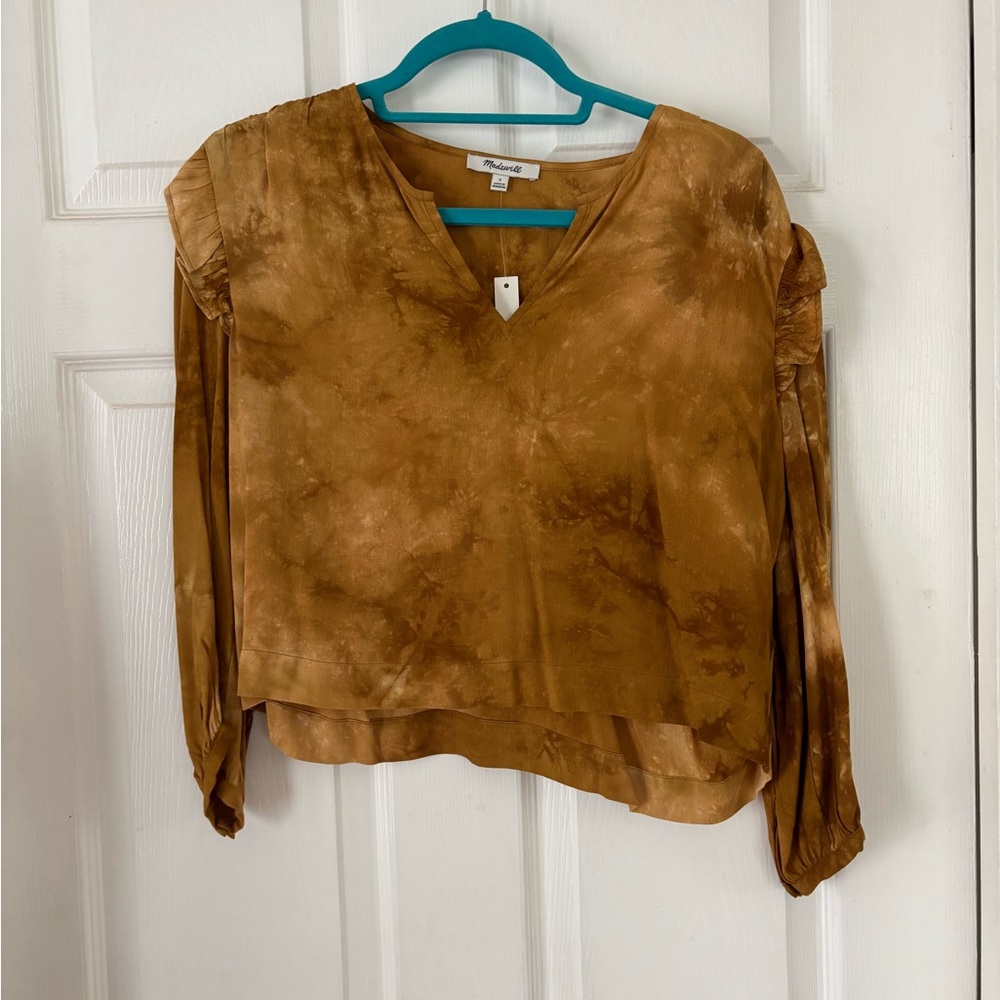 Brown Tie-Dye Women's Top